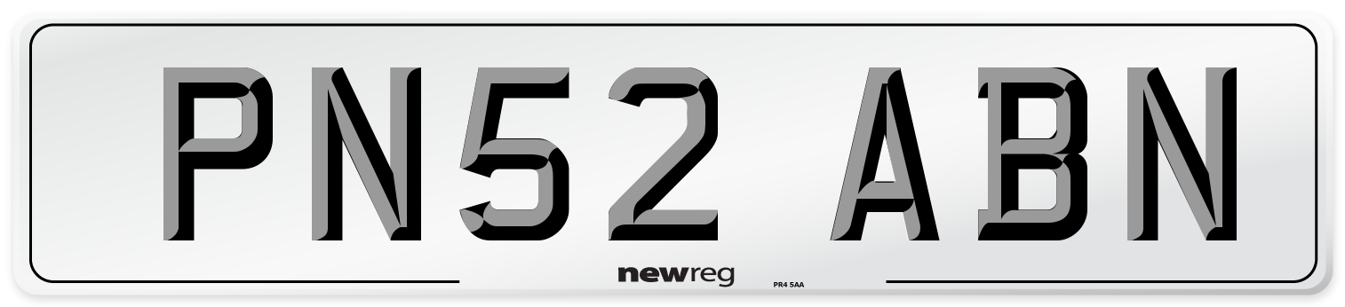 PN52 ABN Number Plate from New Reg